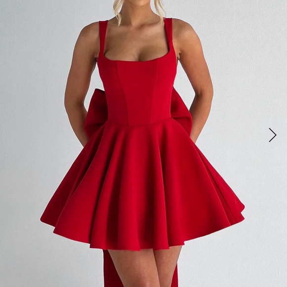 Babyboo RUE MINI DRESS - RED - Picture 1 of 4